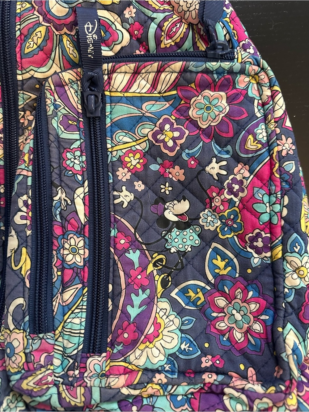 Vera Bradley Disney Sensational Six Paisley Sling Bag Backpack - Picture 3 of 7